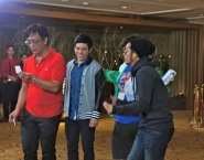 On set with co-star Alwyn Uytingco and director Mac Alejandre