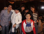 David with his hair and make up team